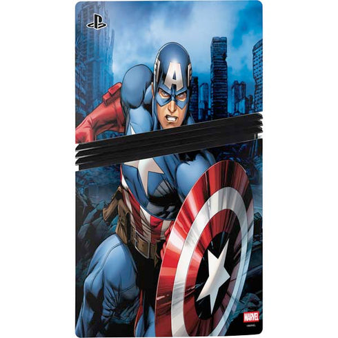 Marvel Captain America Portrait PS5 Pro Console Skin